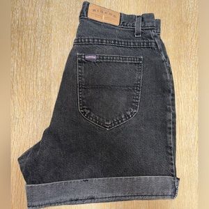 Vintage Rider Black Denim Shorts